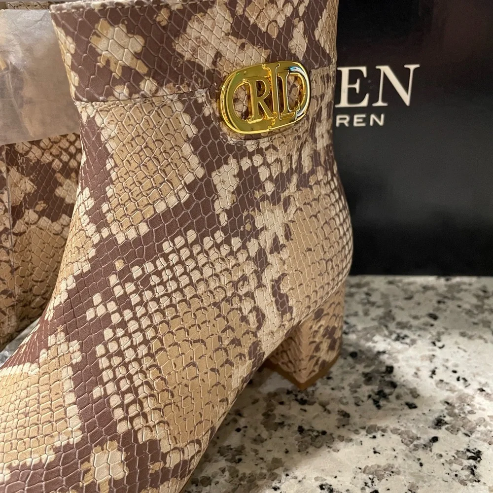 Lauren Ralph Lauren snake print Boots. - Picture 14 of 17